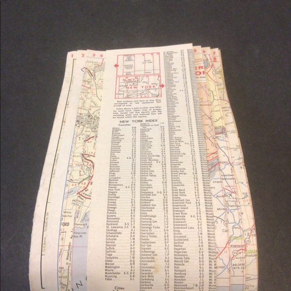 1950’s Mobil New York State Road Map - Picture 3 of 4